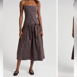 Anthropologie Brown Leopard dress NWT